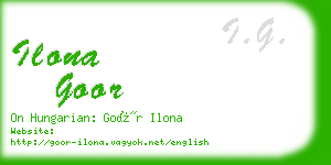 ilona goor business card